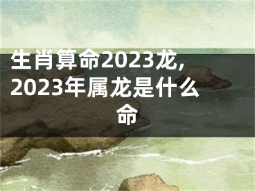 生肖算命2023龙,2023年属龙是什么命